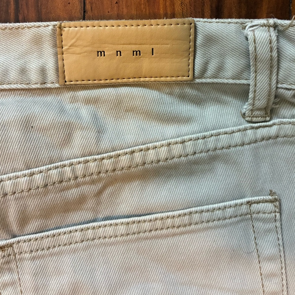 MNML Light Tan Distressed Slim Jeans - Picture 4 of 4